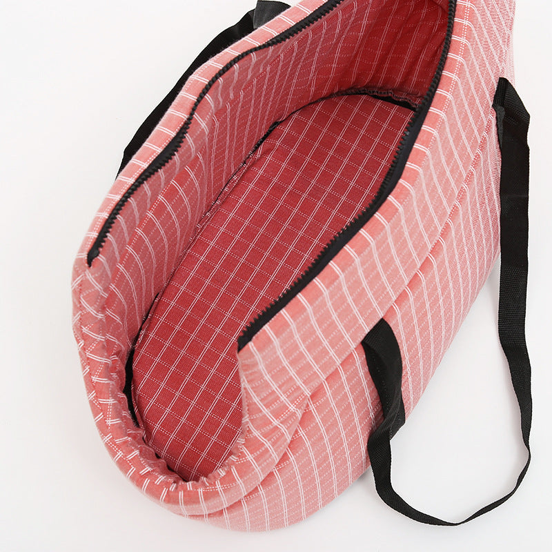 Pinky Plaid Pet Carrier