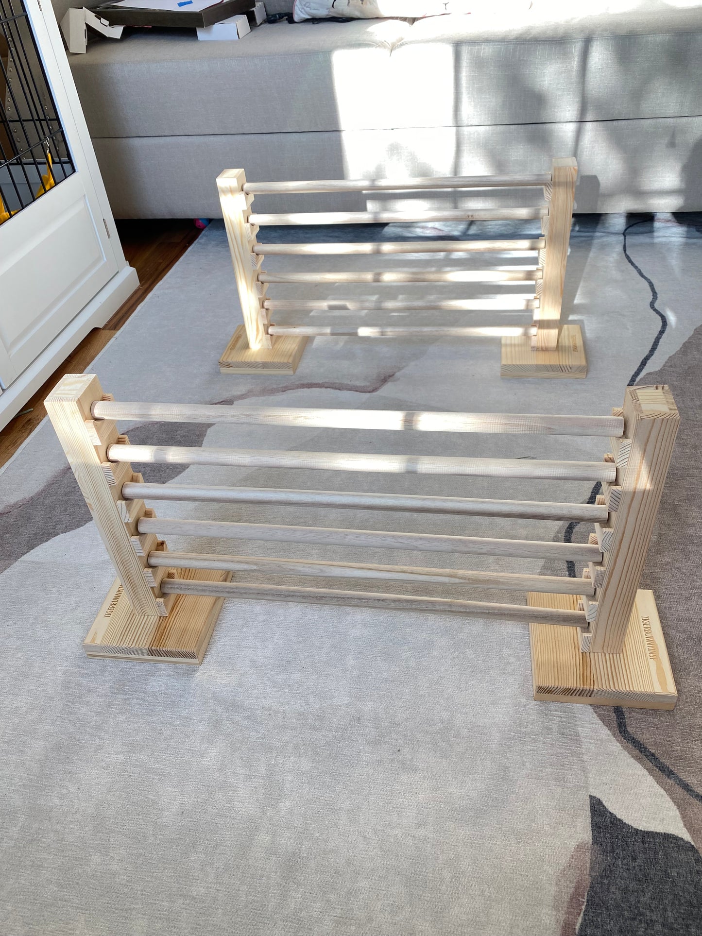 Rabbit Jump Bar l Natural Wood Toy
