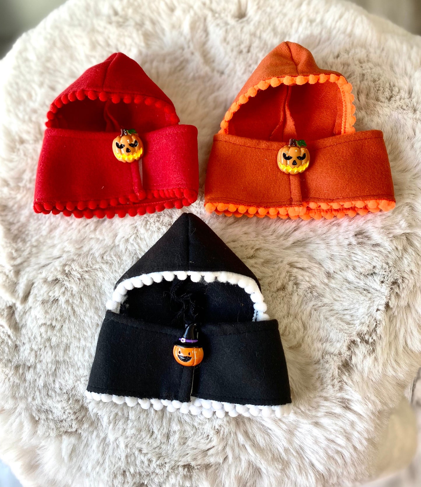 Halloween Cloak Costume Red Black Orange Colors for Rabbit Bunny