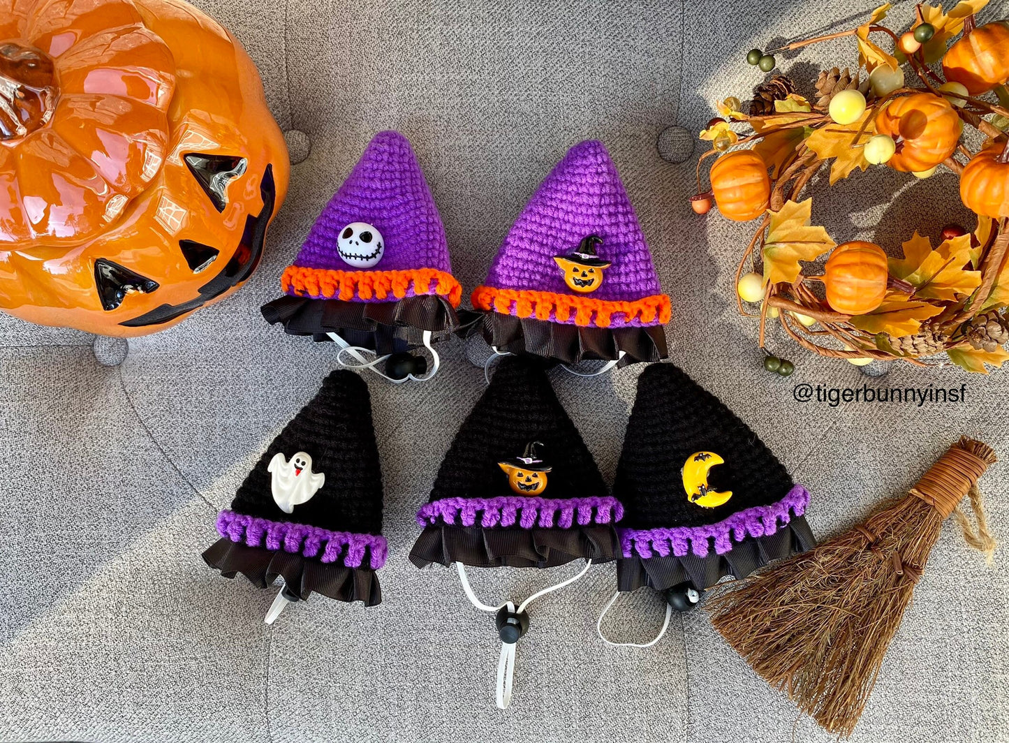 Halloween Knit Hat for Rabbit, Cat, Puppy, Small Pet