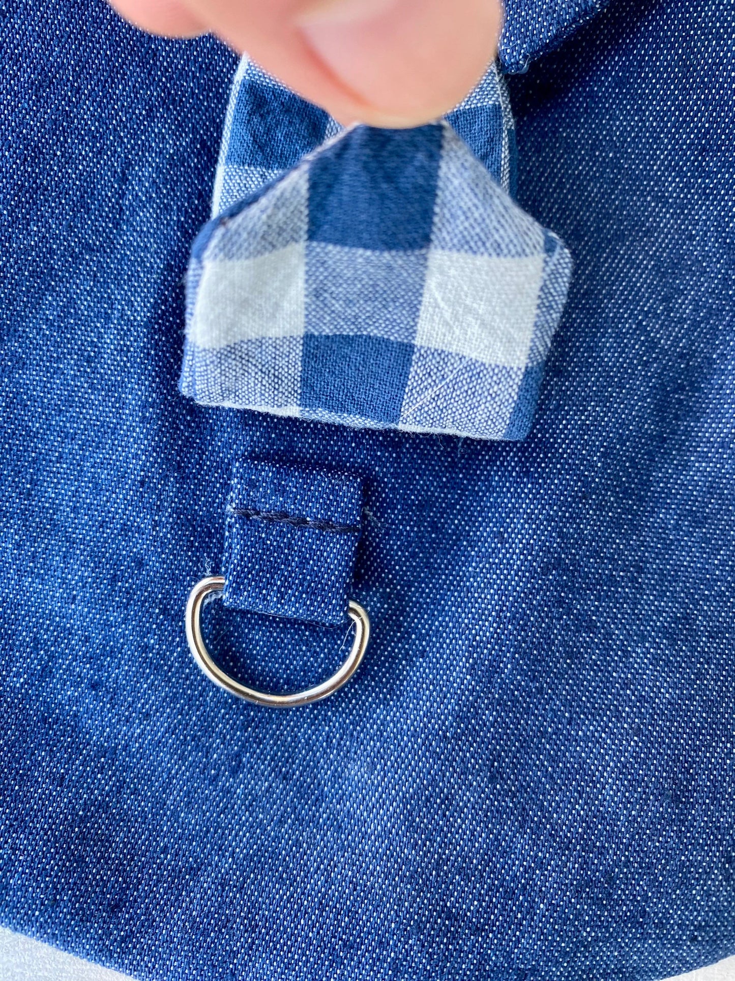 Bunny Plaid Necktie Blue Harness
