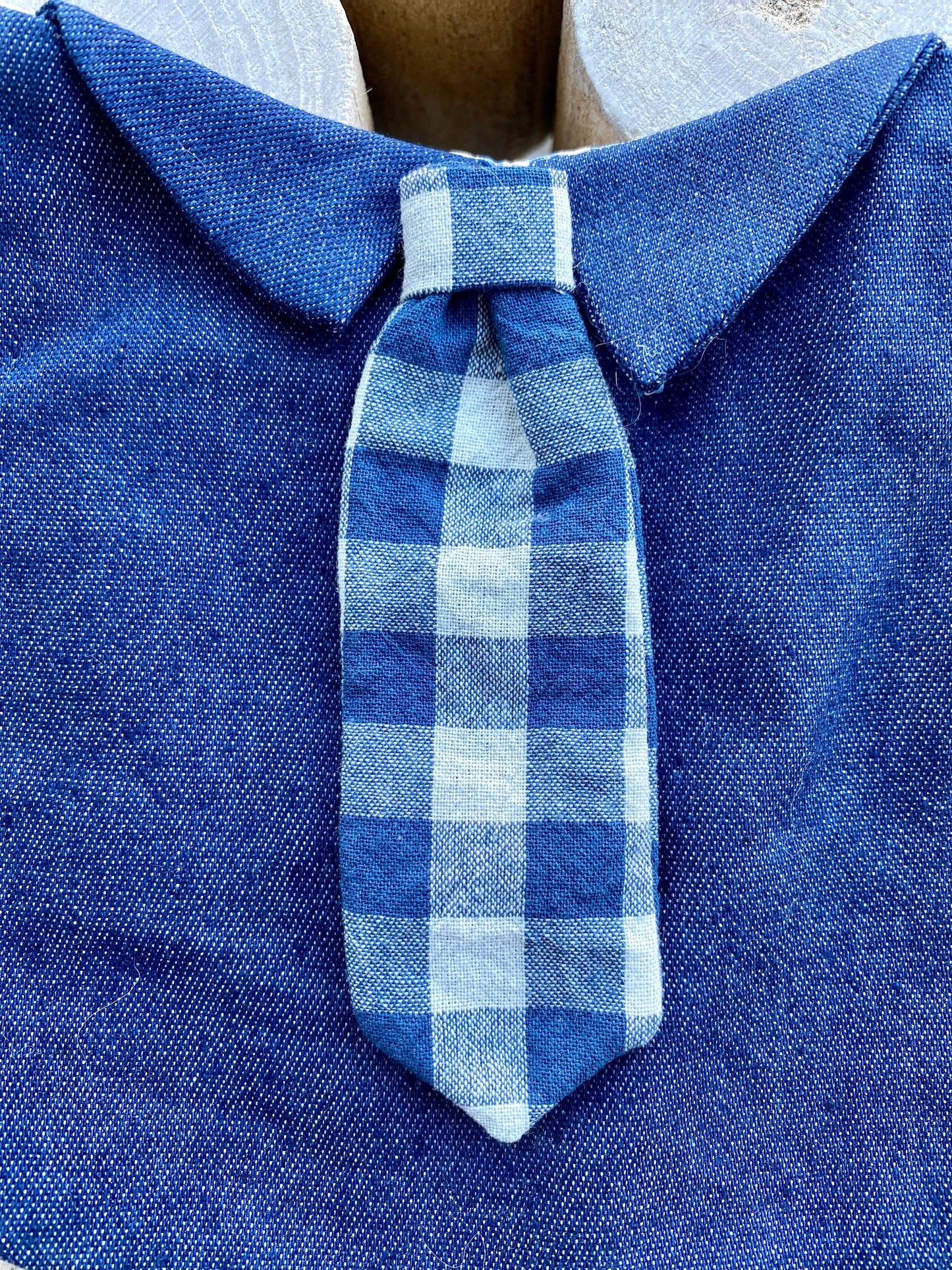 Bunny Plaid Necktie Blue Harness